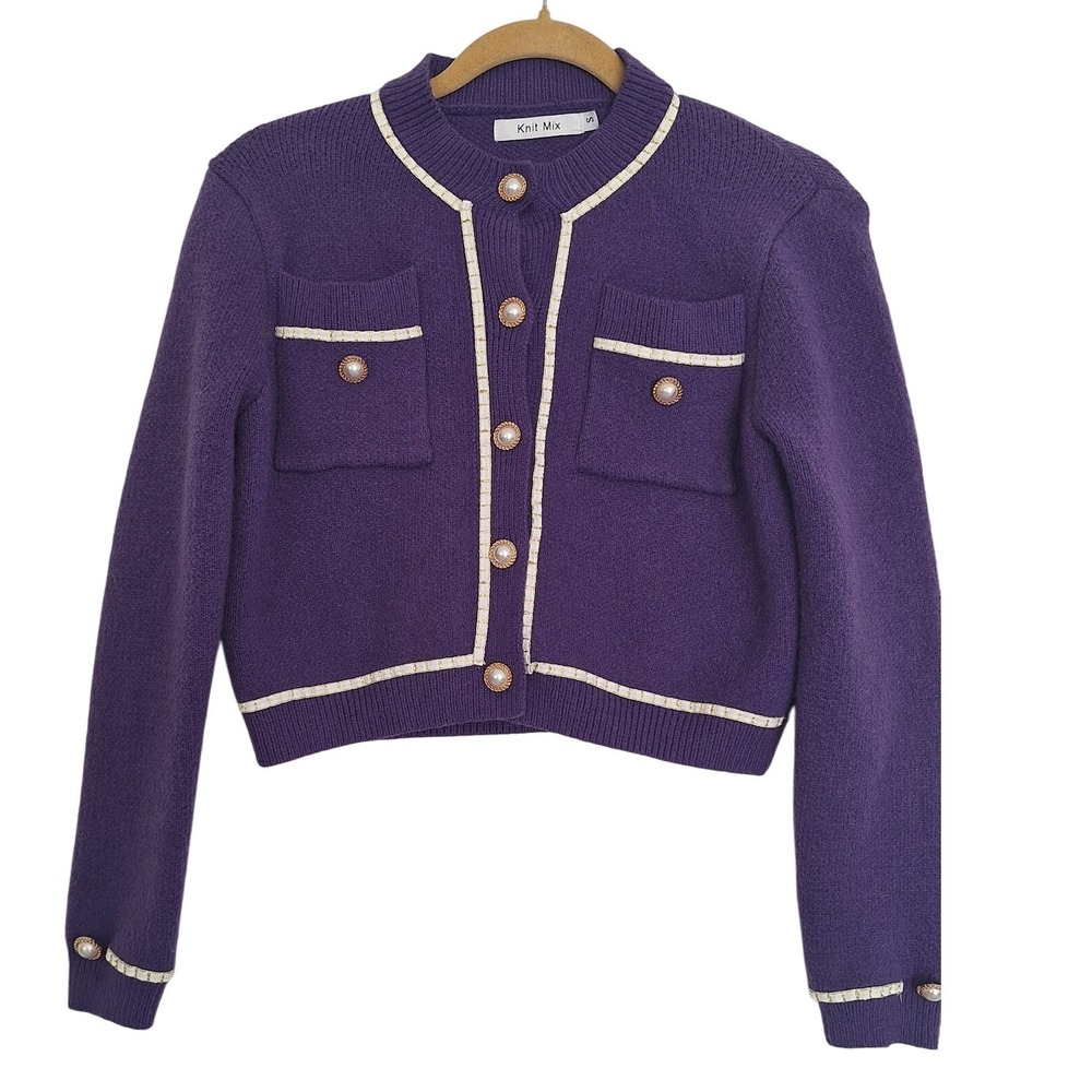 Knit‎ Mix purple knit cardigans size S